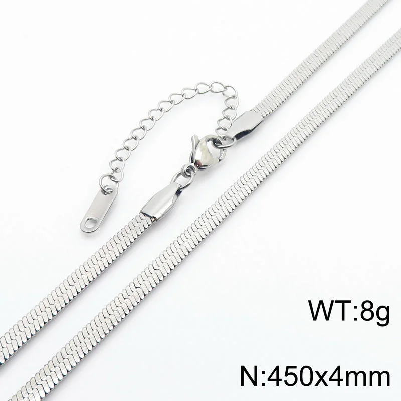 4mm45cm Silver