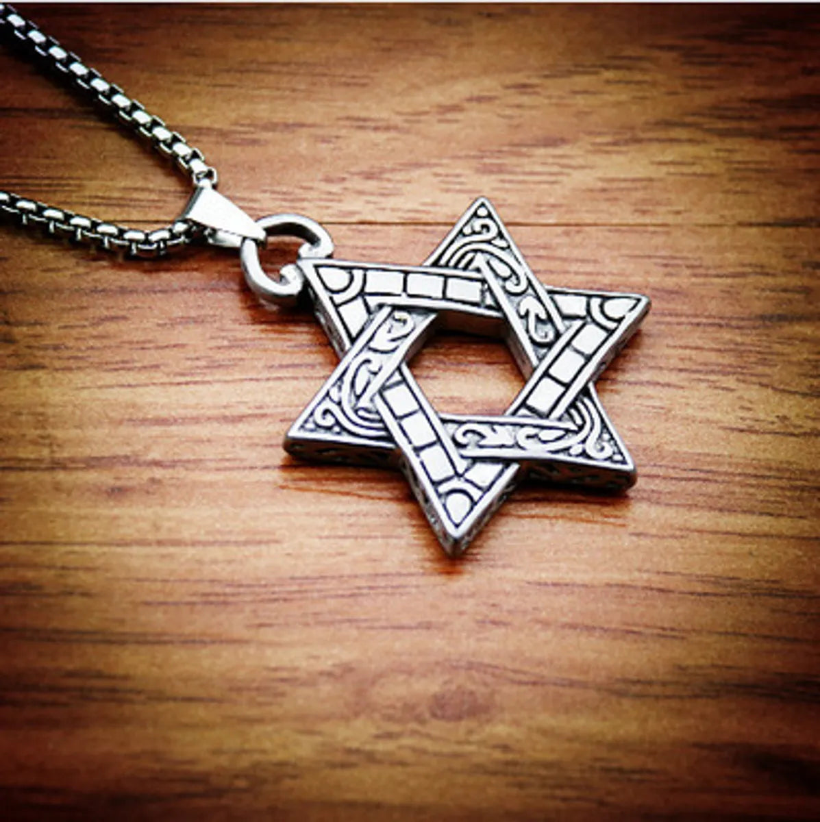 Six-Pointed Star Hot Titanium Steel Necklace