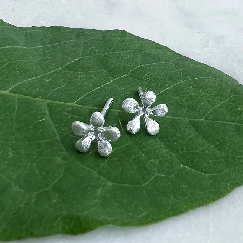 Artisan Earrings-Pre-order! Tiny Daisy Studs - Sterling Silver, Indonesia