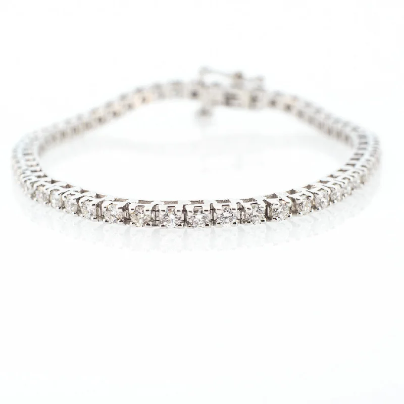 Men’s Beaded Bracelets with Charms-9.00ct Straight Line Diamond Bracelet