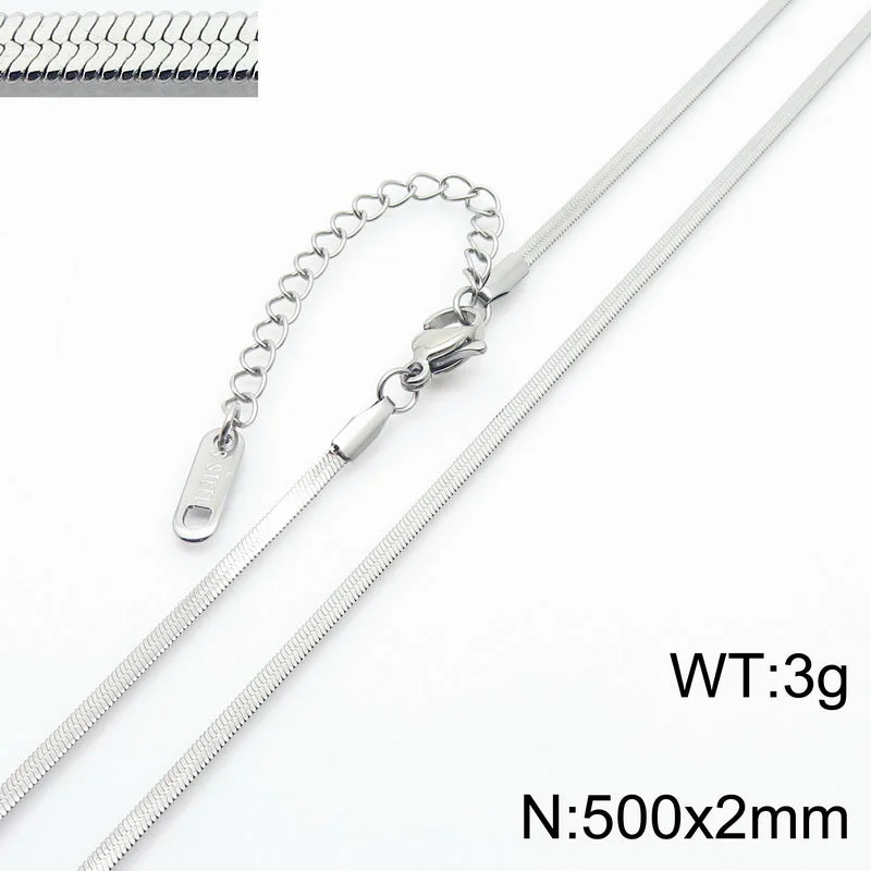 2mm50cm Silver