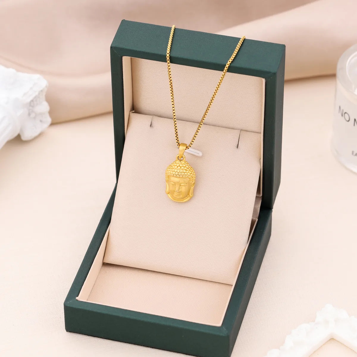 Mother’s Day Necklaces-Classic Style Buddha Copper Pendant Necklace