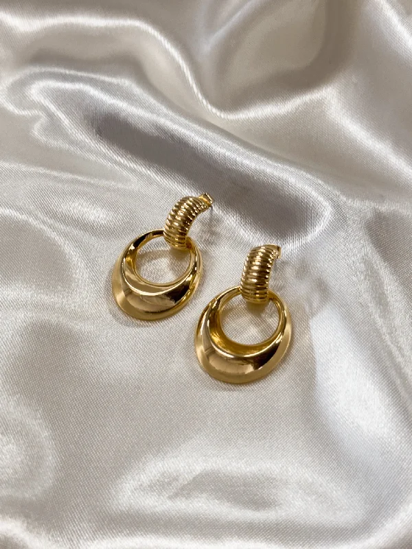 Silver and Pearl Earrings-Double Hoop Earrings