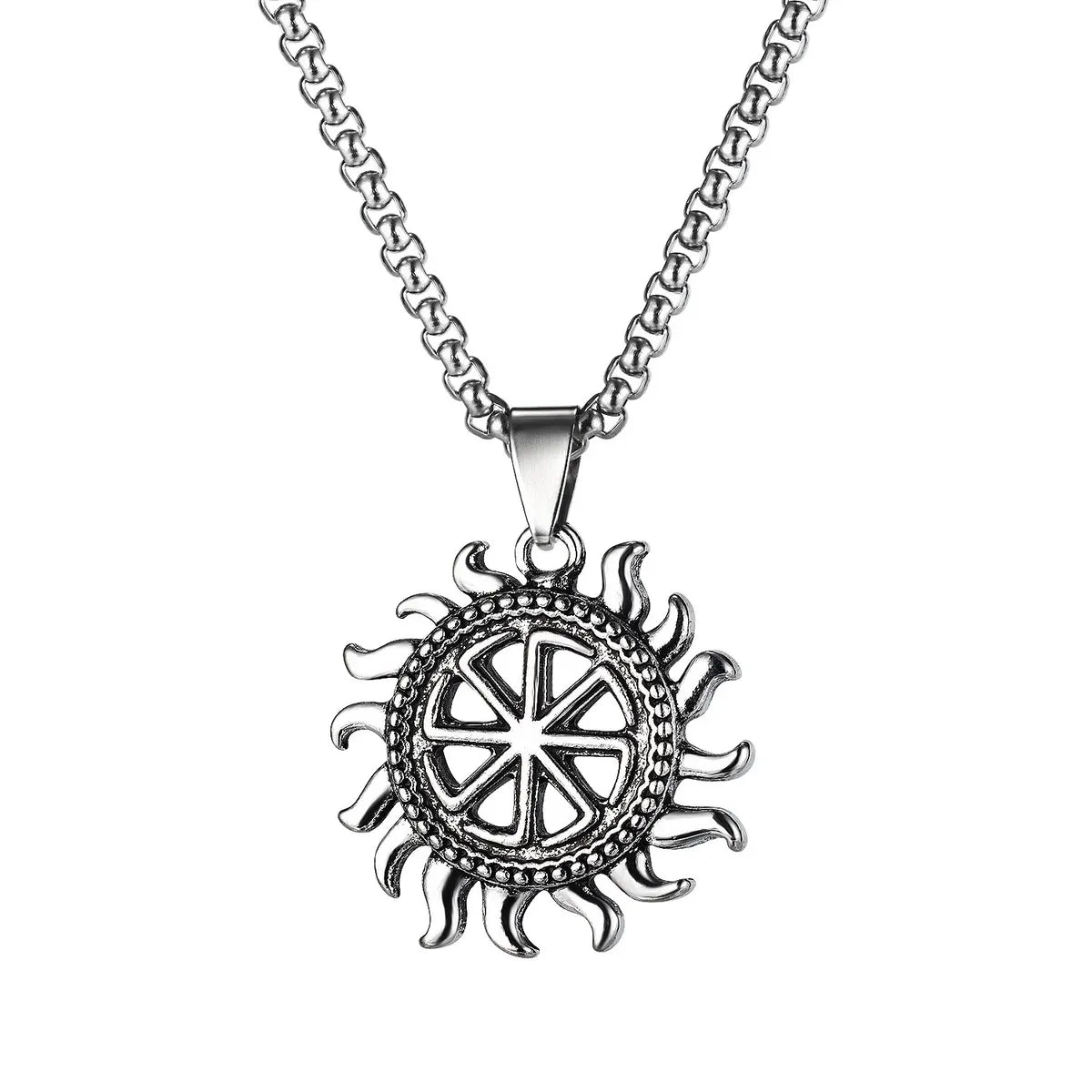 Sun Titanium Steel Necklace