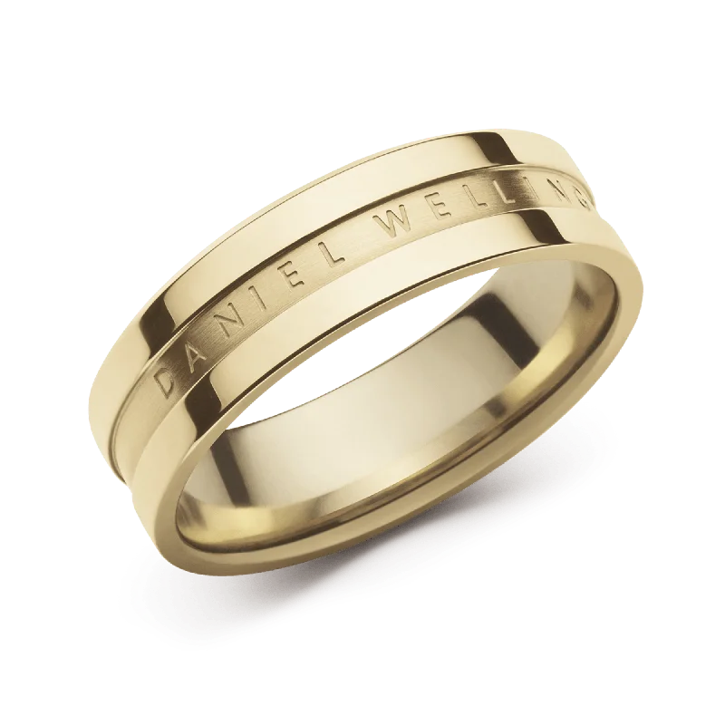 Platinum Wedding Bands-Elan Ring Gold