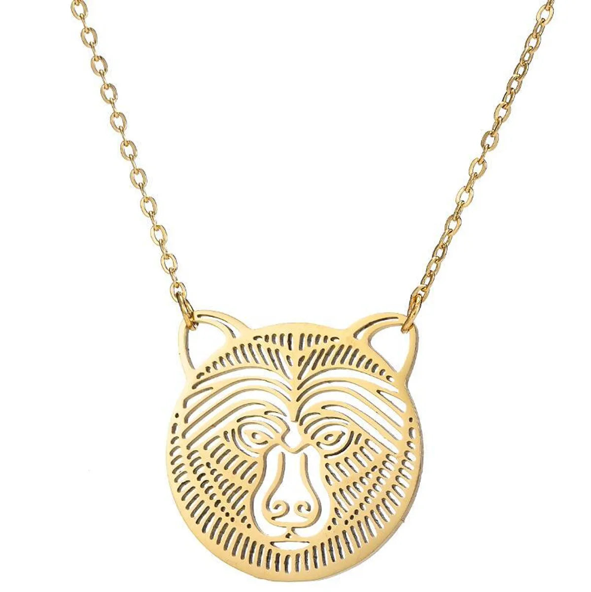 Bear Necklace Gold