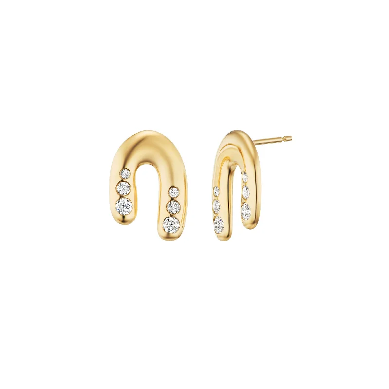 Big Drop Earrings-Chubby Curved Earrings