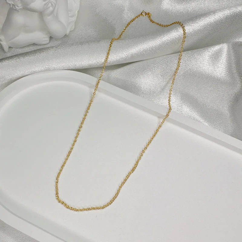 Golden Shiny O-Type Chain 45cm