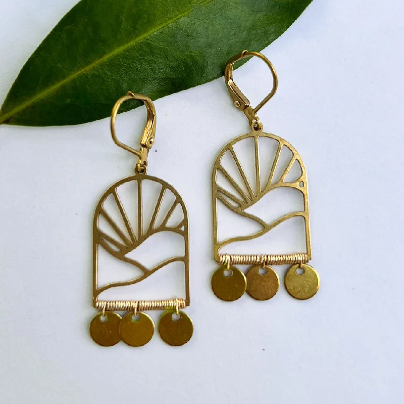 Clear Crystal Earrings-Sunrise Earrings, Guatemala