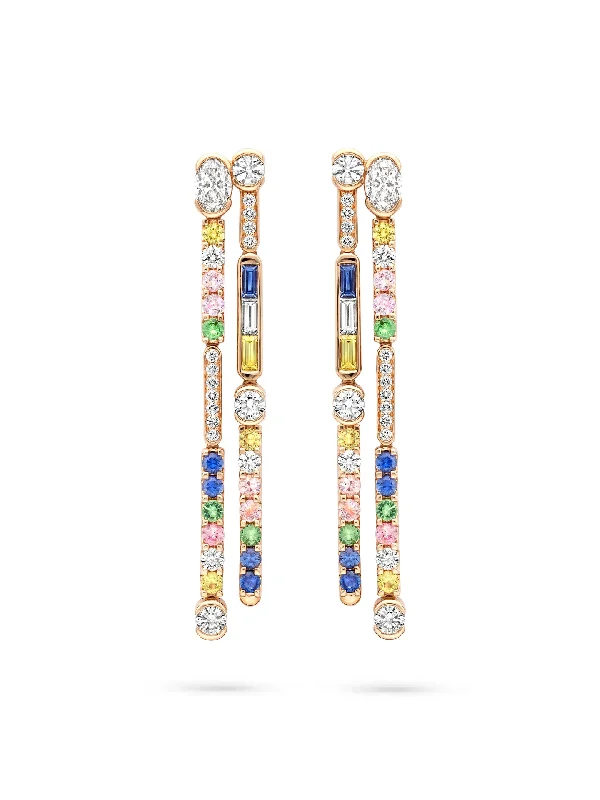 Multicolor Pearl Earrings-The Boodles National Gallery Collection - Play of Light Rose Gold Earrings