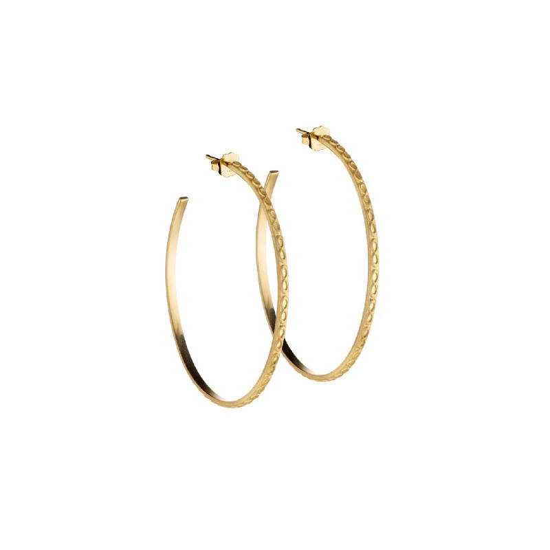 Silver Gold Earrings-Large Inifinity Hoops