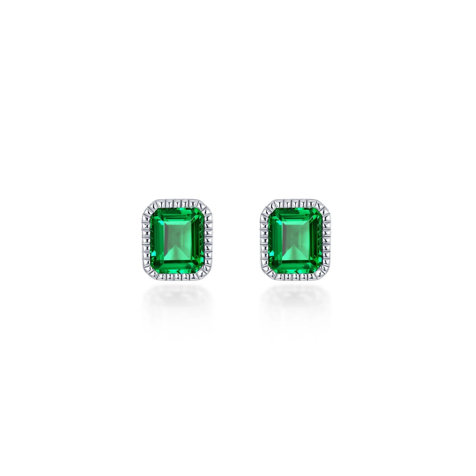 Bold Stud Earrings-Lafonn May Birthstone Solitaire Stud Earrings BE008EMP00