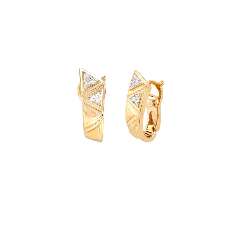 Lightweight Earrings-Triangolini Pave Earrings