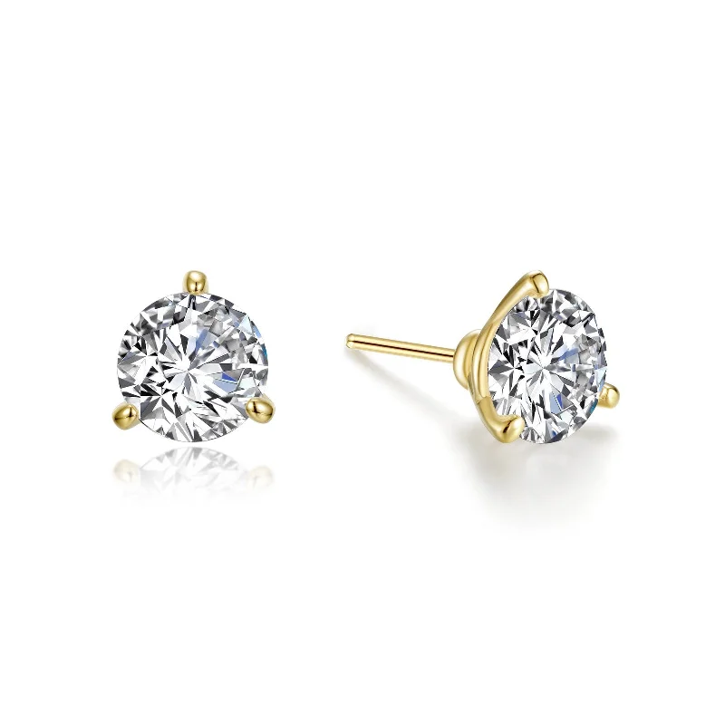 Triple Drop Earrings-Lafonn Simulated Diamond 2.50ct Martini Stud Earrings E0204CLG