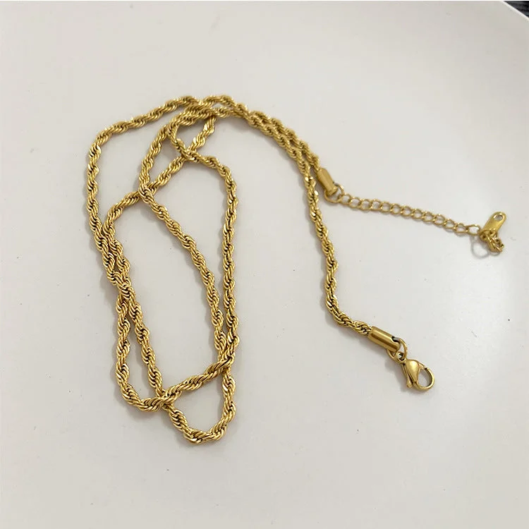 50 5cm Non-Fading Golden Hemp Flowers Chain