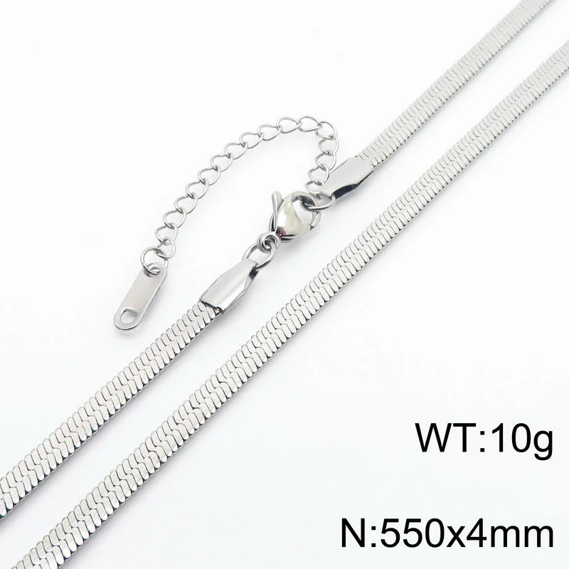 4mm55cm Silver