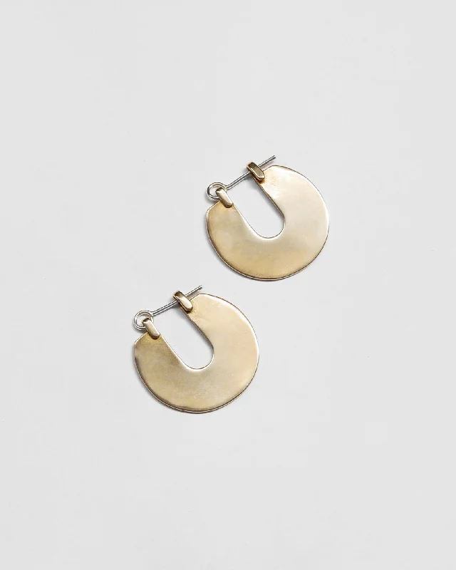 Gemstone Enamel Earrings-Orbis Earrings in Brass