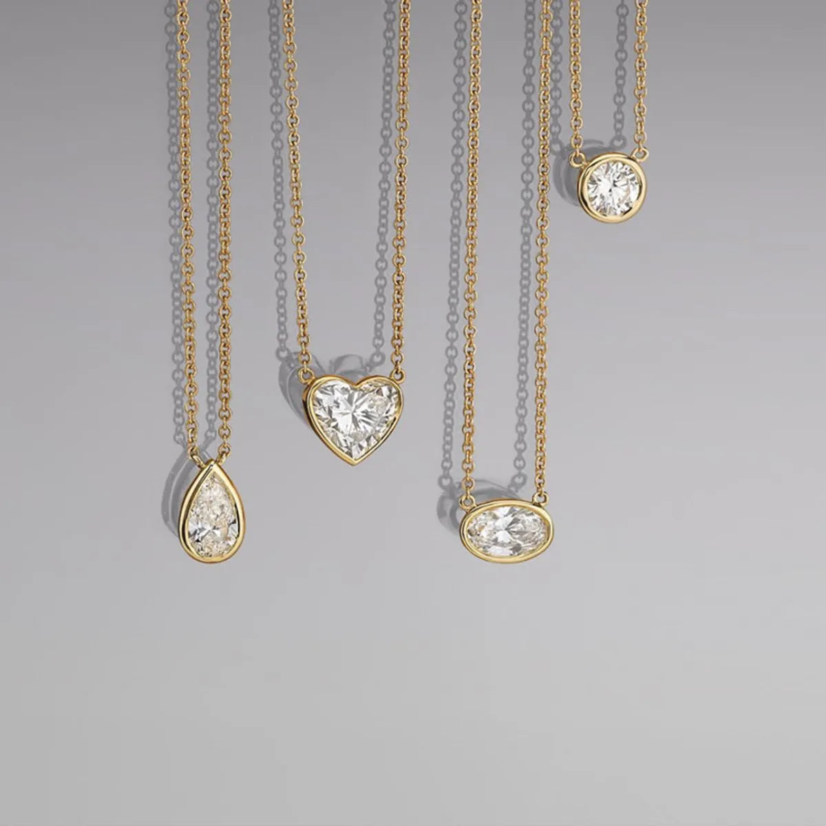 Protective Necklaces-Simple Style Heart Shape Stainless Steel Plating 18k Gold Plated Necklace