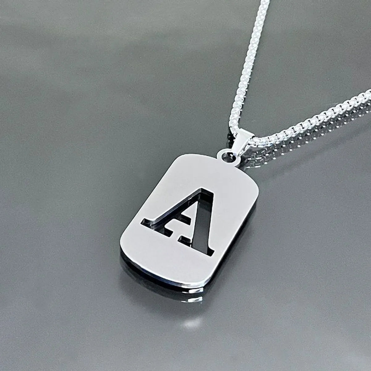 Sun Necklaces-Hip-Hop Letter Titanium Steel Polishing Plating Unisex Pendant Necklace