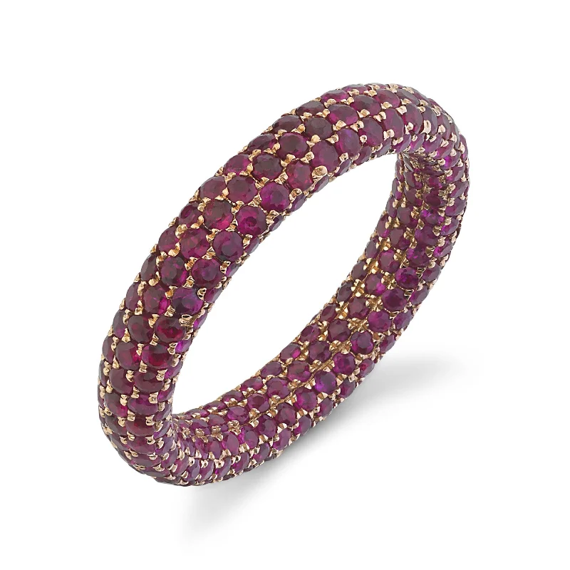 Custom Promise Rings-Inside and Out Ruby Eternity Band Ring