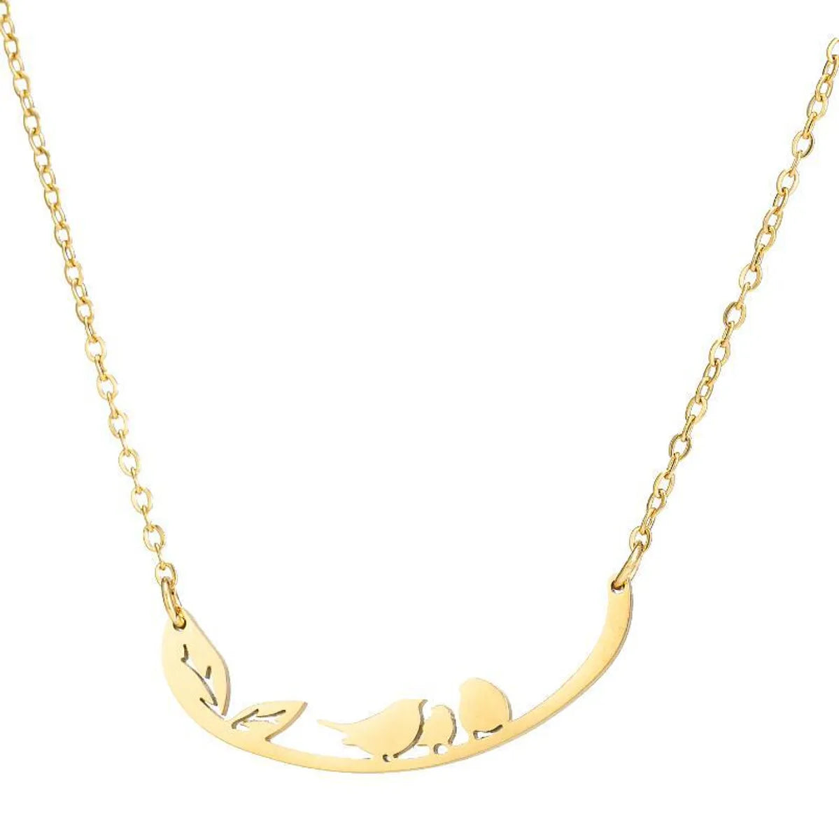 Bird Necklace Gold