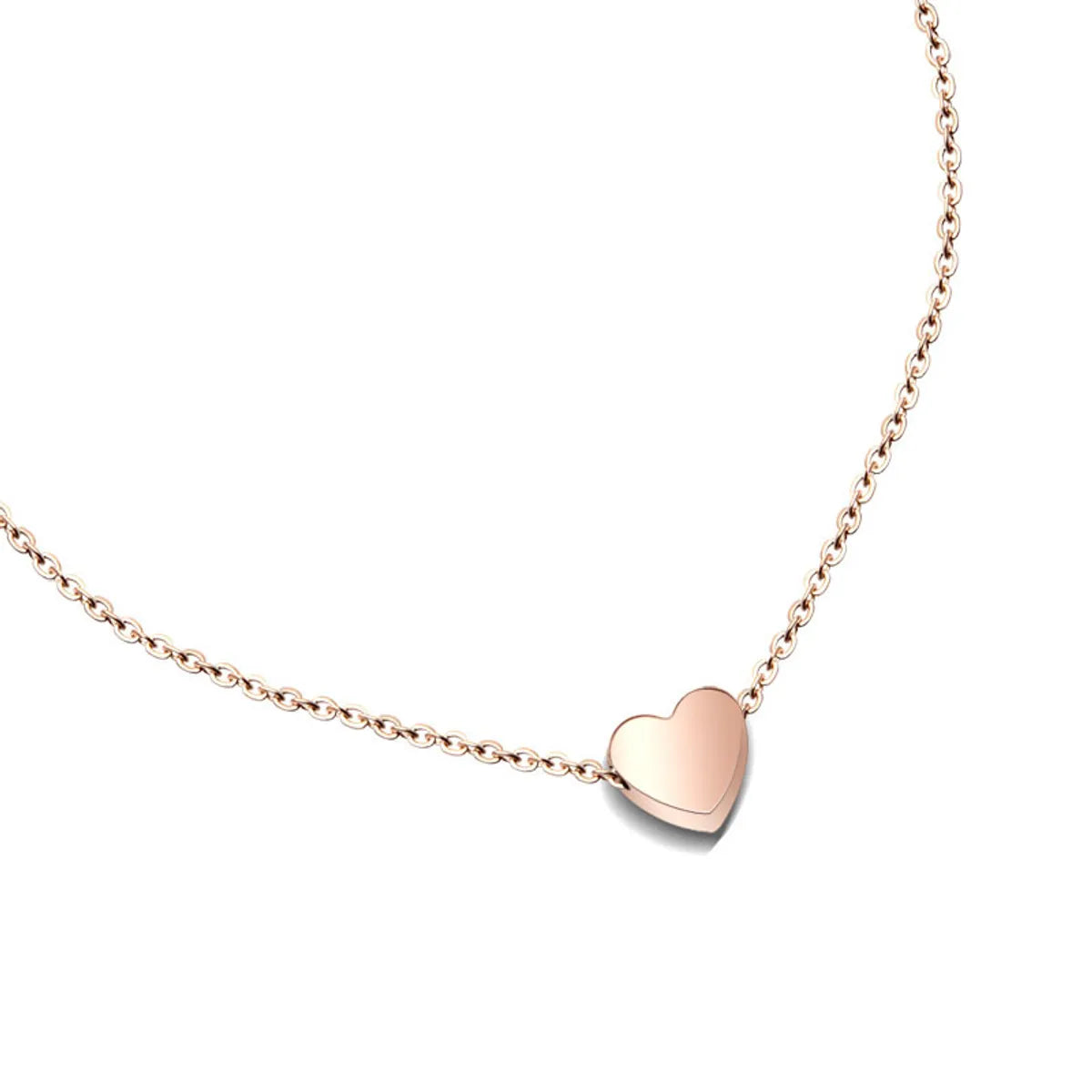 Quote Necklaces-Titanium&stainless Steel Korea Sweetheart Necklace  (mini Heart Rose Alloy) Nhok0224-mini-heart-rose-alloy