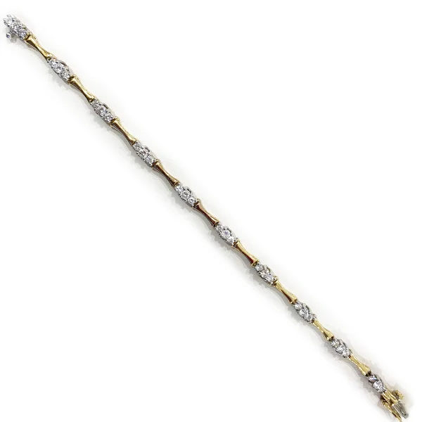 Fashion Gold Bracelets for Women-14k Yellow Gold Diamond Bracelet