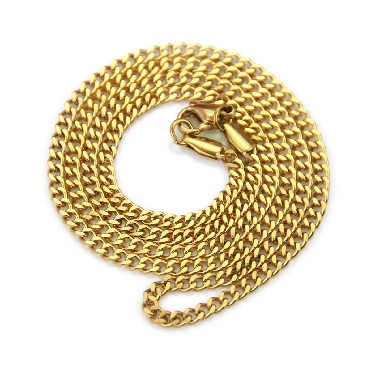 Golden-60 * 0.3cm Stainless Steel Cuban Link Chain