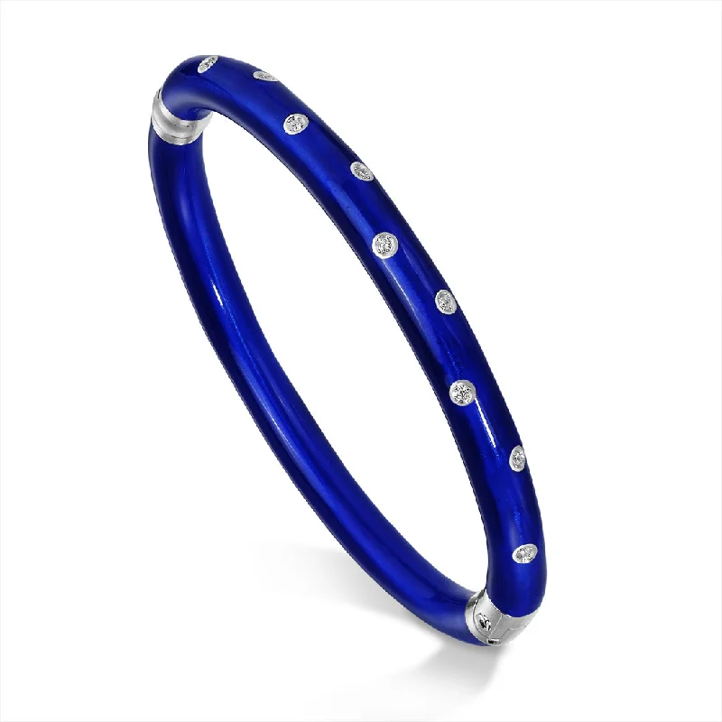 Personalised Men’s Gold Bracelets-SOHO Cobalt & Diamond Bracelet