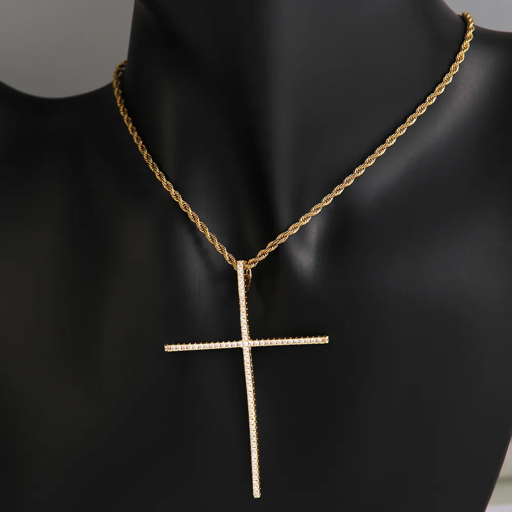 Golden Thin Chain Cross