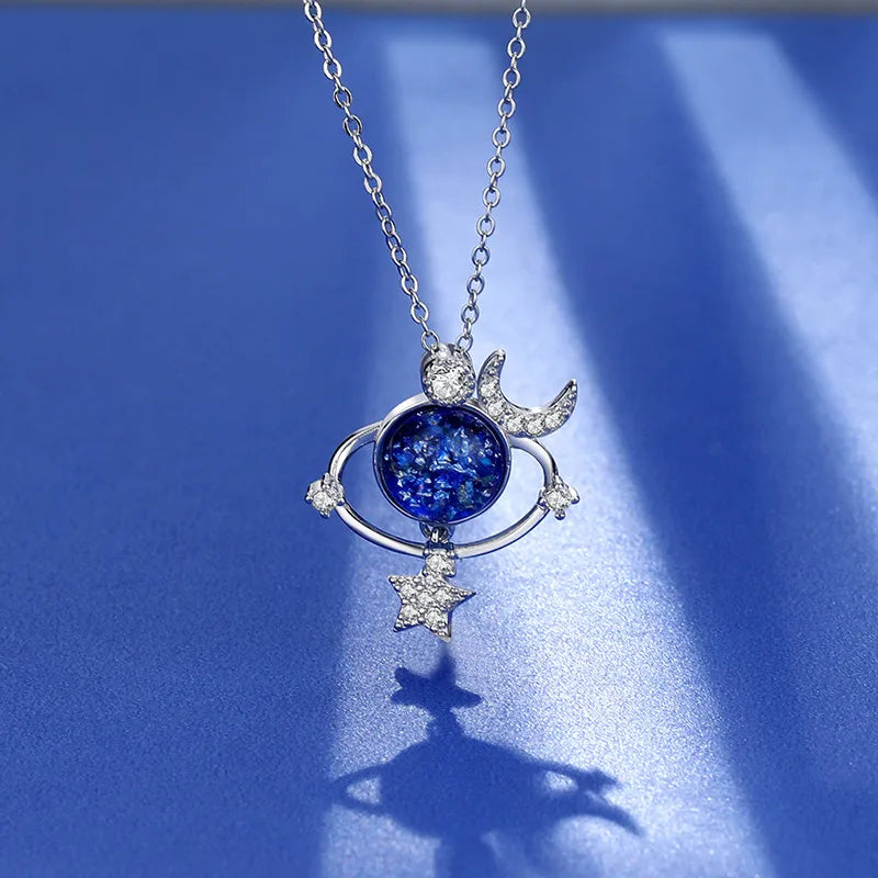 Star Moon Necklace (with Chain)