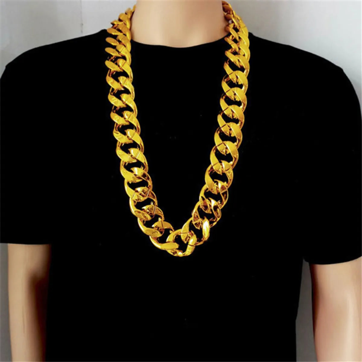 High Fashion Necklaces-Hip-Hop Retro Punk Solid Color Plastic Men'S Necklace