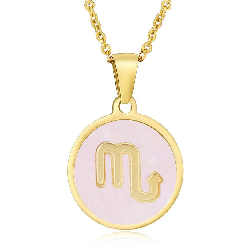 Pink Shell-Scorpio (Including Chain)