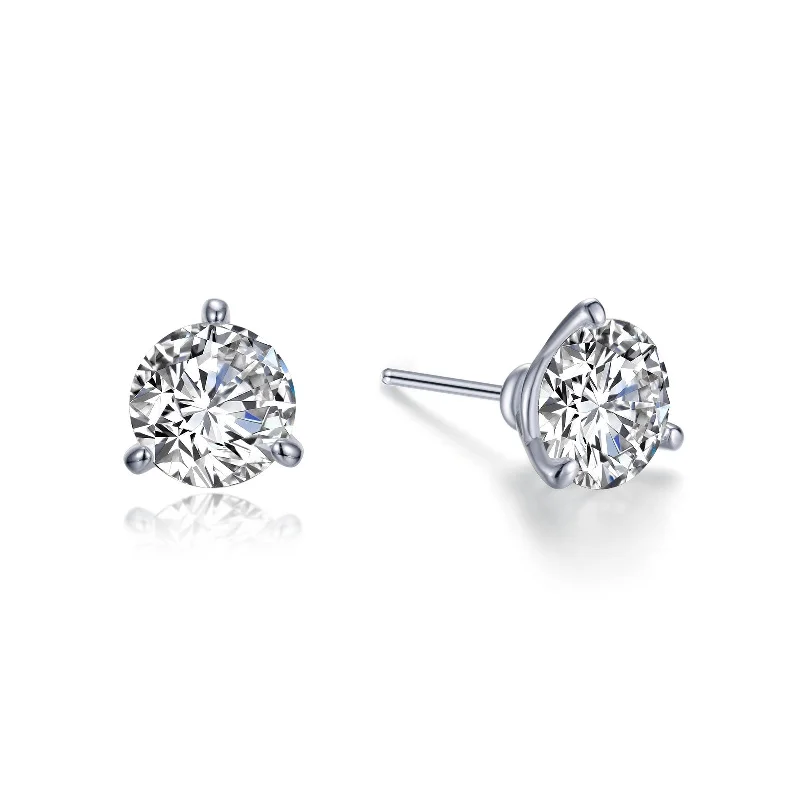 Adjustable Hoop Earrings-Lafonn Simulated Diamond 2.50ct Martini Stud Earrings E0204CLP00