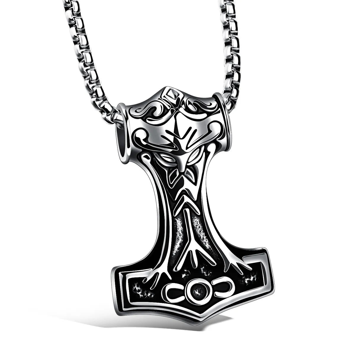 Hammer Titanium Steel Necklace