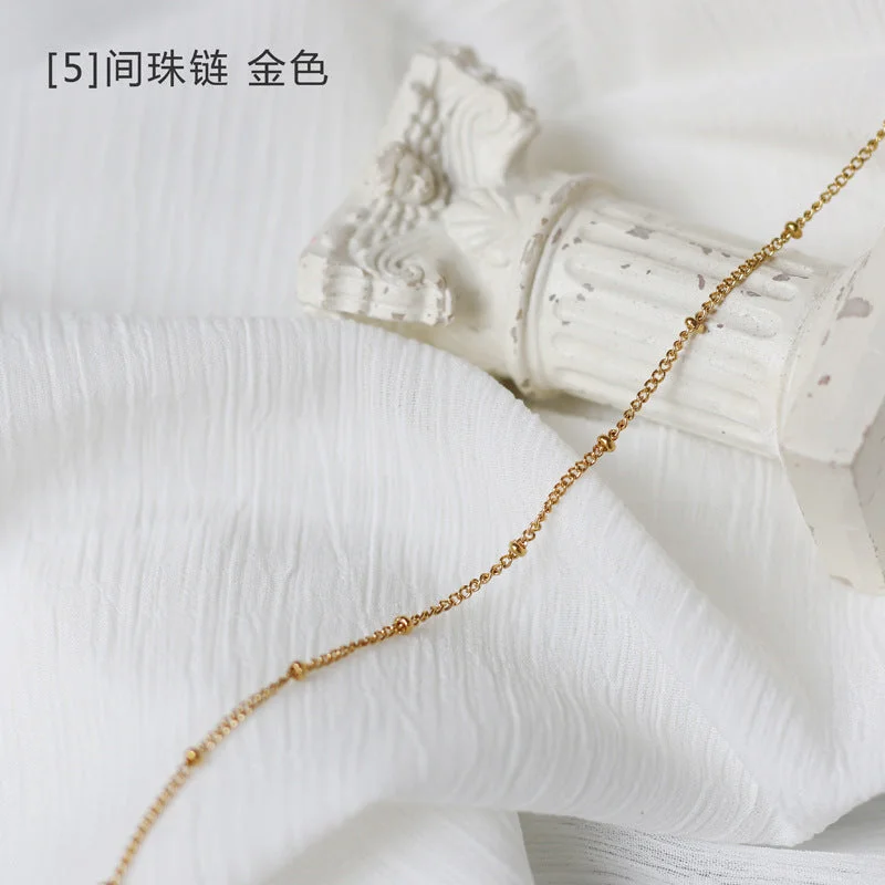 [5] Room Bead Necklace Gold 50cm