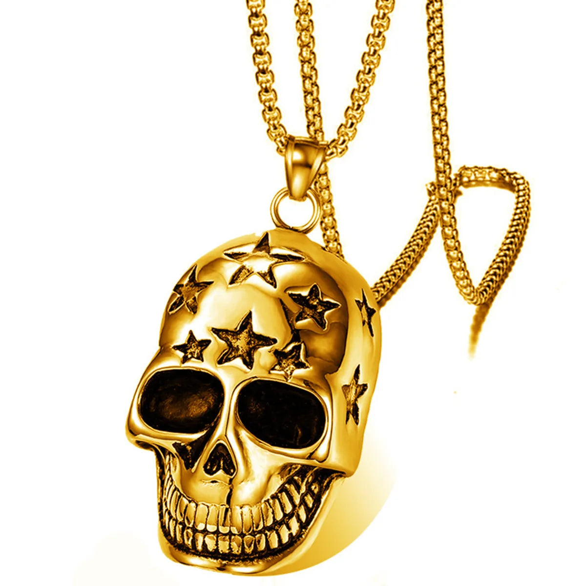 Skull Gold 60cm Plating Chain