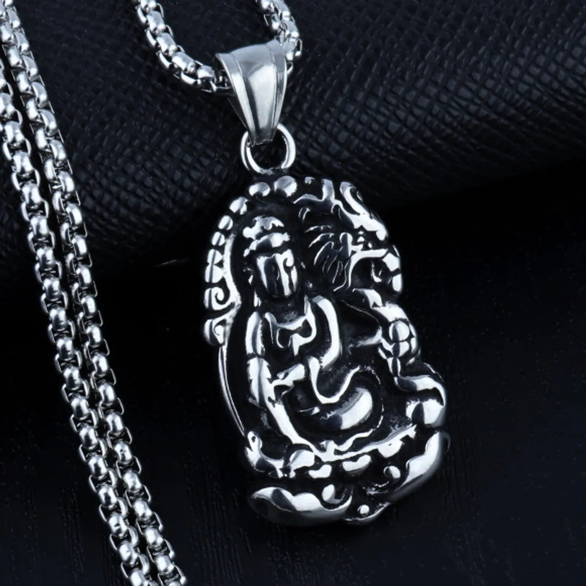 Guanyin Titanium Steel Necklace