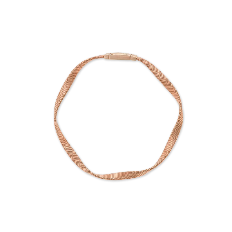 Engraved Bar Bracelets for Men-Marco Bicego 18K Rose Gold Marrakech Supreme Bracelet