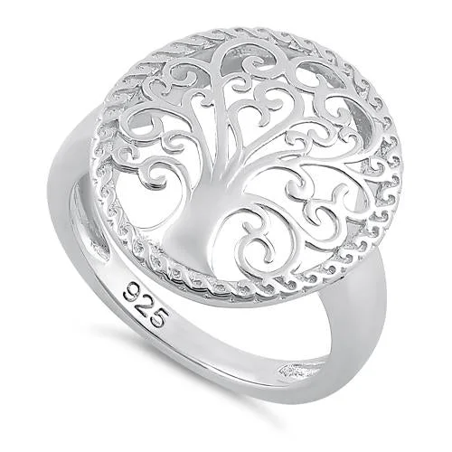 Personalized Engagement Band-Sterling Silver Whimsic Tree of Life Ring